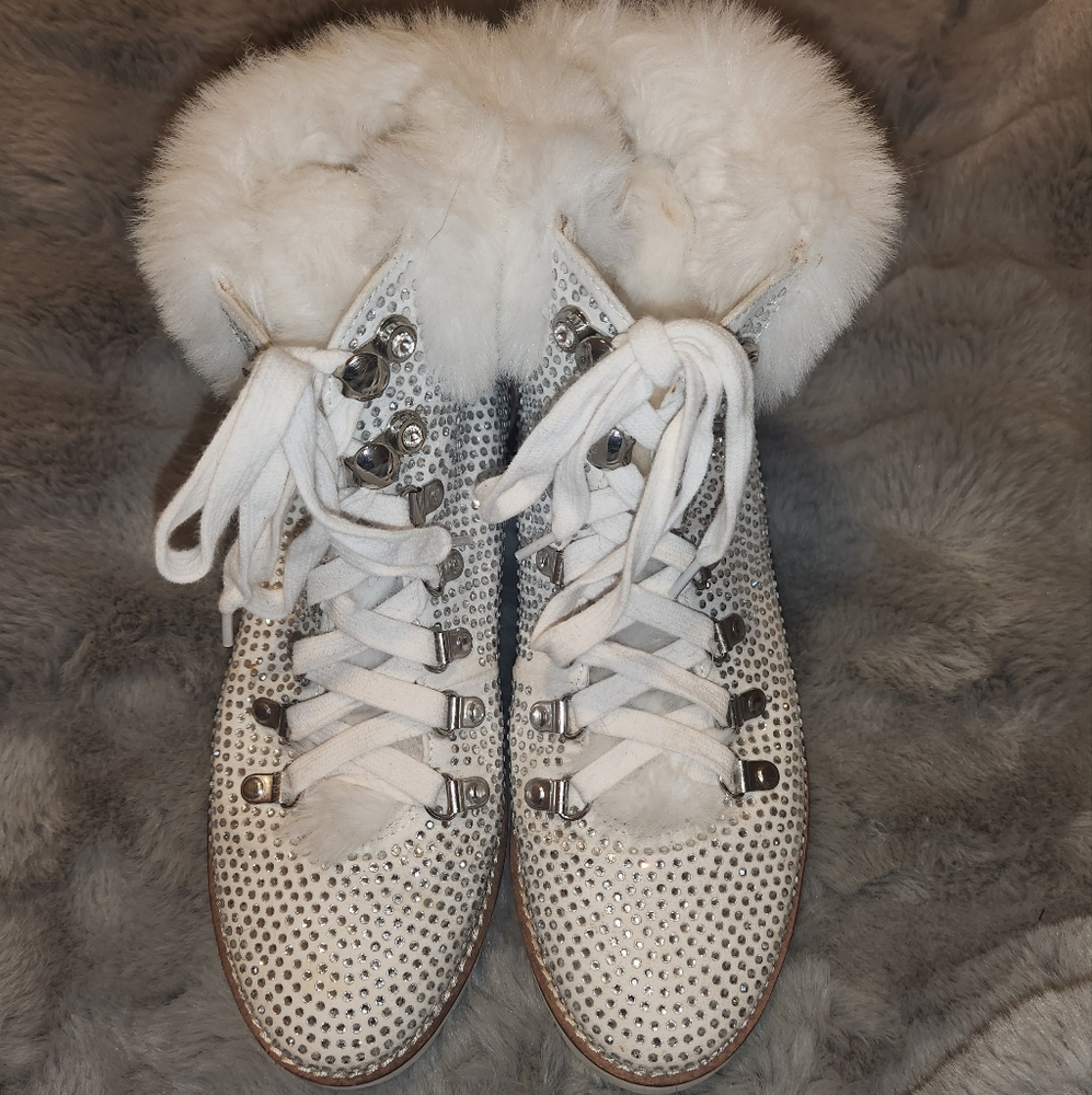 Jessica Simpson Size 9M Prexton Rhinestone Boots - Picture 3 of 9